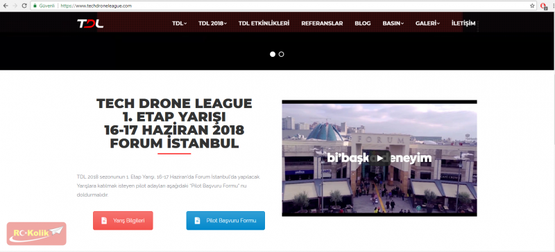Tech Drone League 1. Etap Yarışı 16-17 Haziran 2018 Forum İstanbul