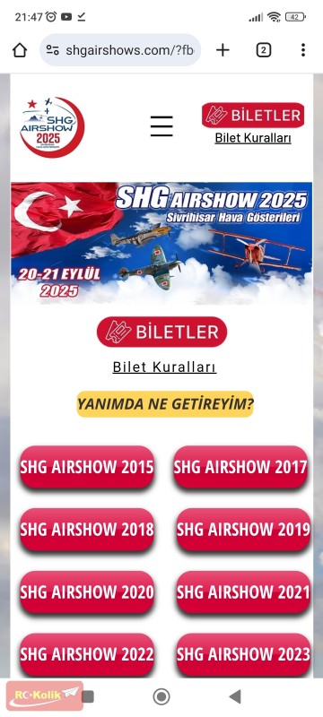 20-21 Eylül Türkiye'nin en büyük sivil havacılık gösterisi
